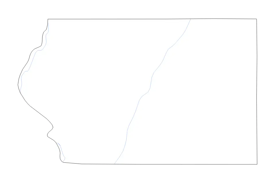 Mapa de Plymouth, Iowa de tipo contorno y ríos para América del Norte, con contorno y ríos con límites limpios.
