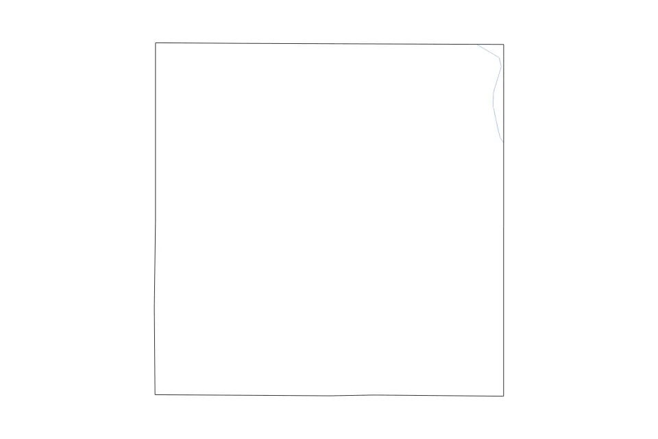 Outline map of Pocahontas County, Iowa with subdivision borders and rivers.