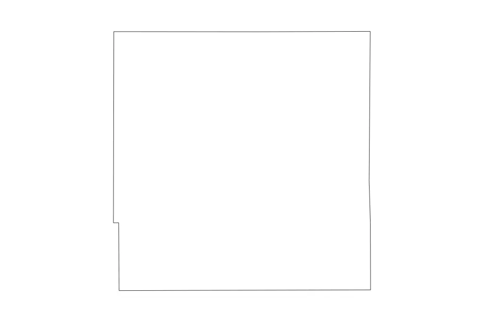Outline map of Poweshiek County, Iowa with subdivision borders.