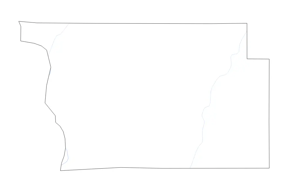 Mapa de Woodbury, Iowa de tipo contorno y ríos para América del Norte, con contorno y ríos con límites limpios.