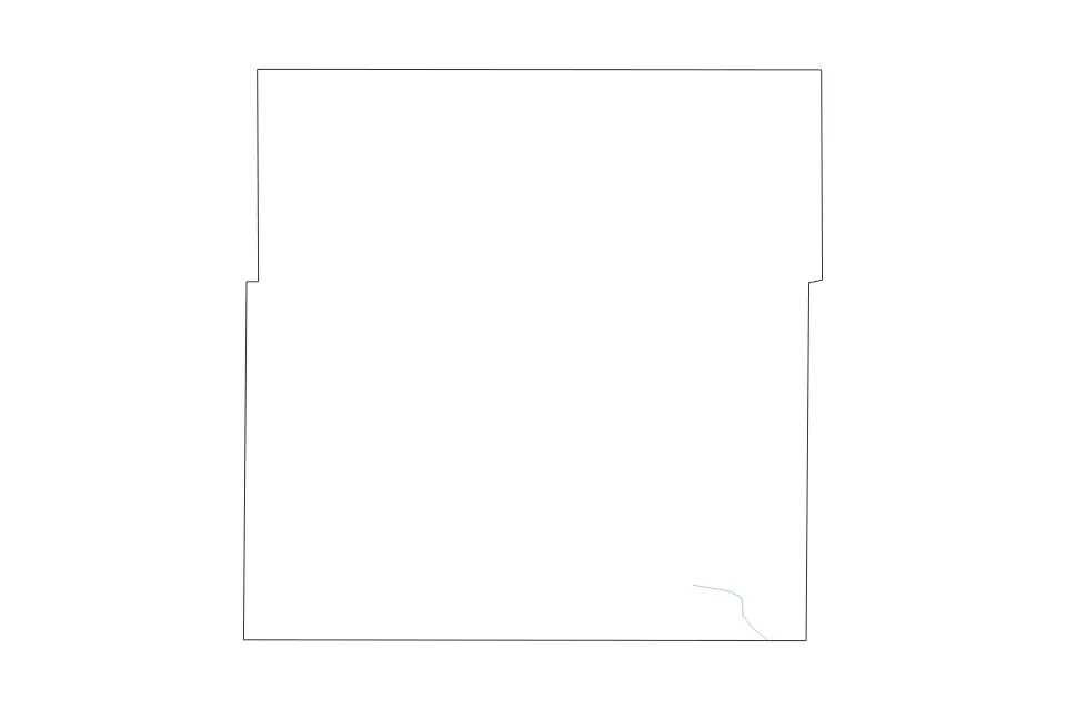 Mapa de Anderson, Kansas de tipo contorno y ríos para América del Norte, con contorno y ríos con límites limpios.