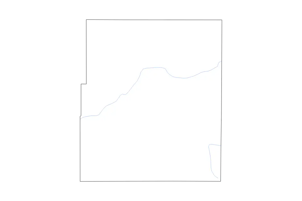 Carte de Chase, Kansas de type contour et rivières pour Amérique du Nord, montrant contour et rivières avec des limites nettes.