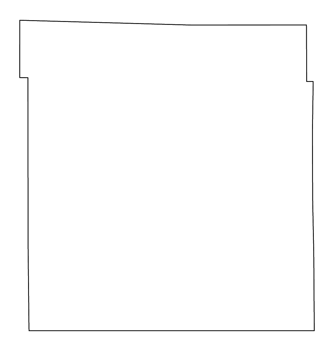 Outline map of Clark County, Kansas with rivers.