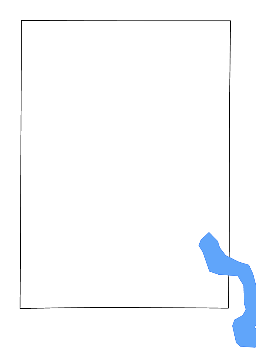 Carte de contour de Clay, Kansas avec lacs et rivières.