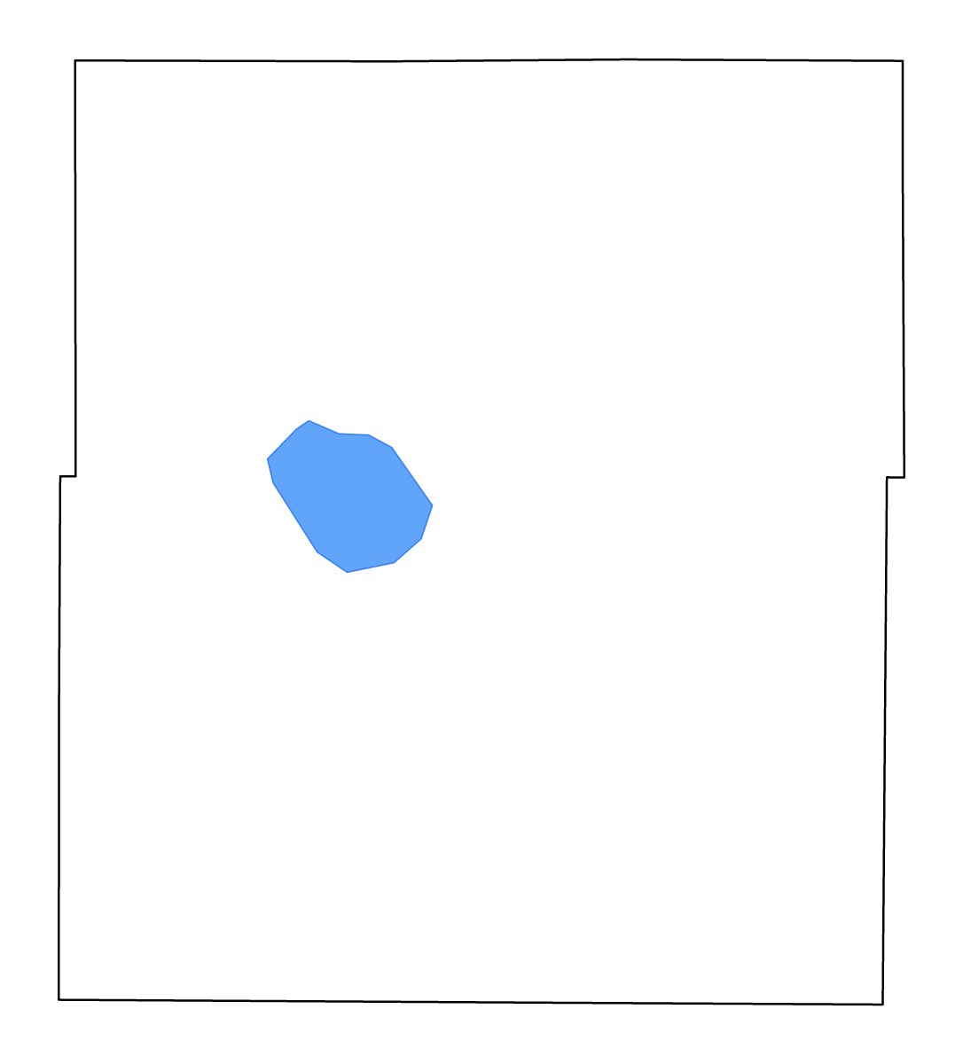 Mapa de contorno de Coffey, Kansas con lagos y ríos.