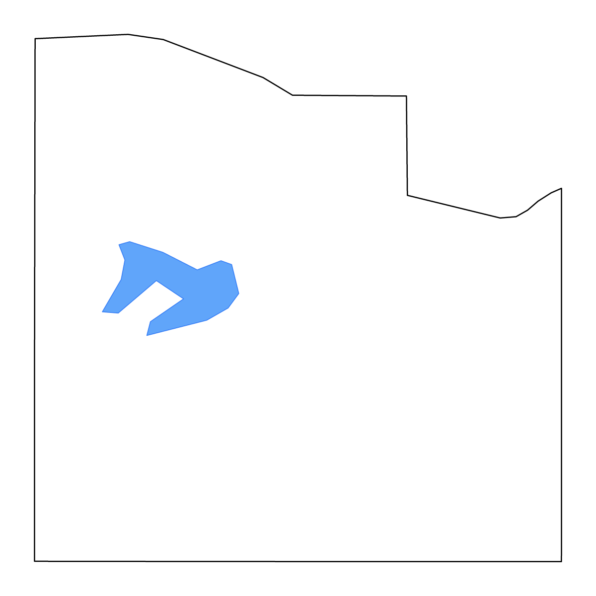 Mapa de contorno de Douglas, Kansas con lagos y ríos.