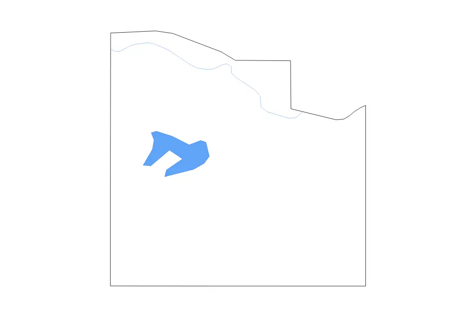 Carte de Douglas, Kansas de type contour, lacs et rivières pour Amérique du Nord, montrant contour, lacs et rivières avec des éléments hydrographiques comme Clinton Lake.