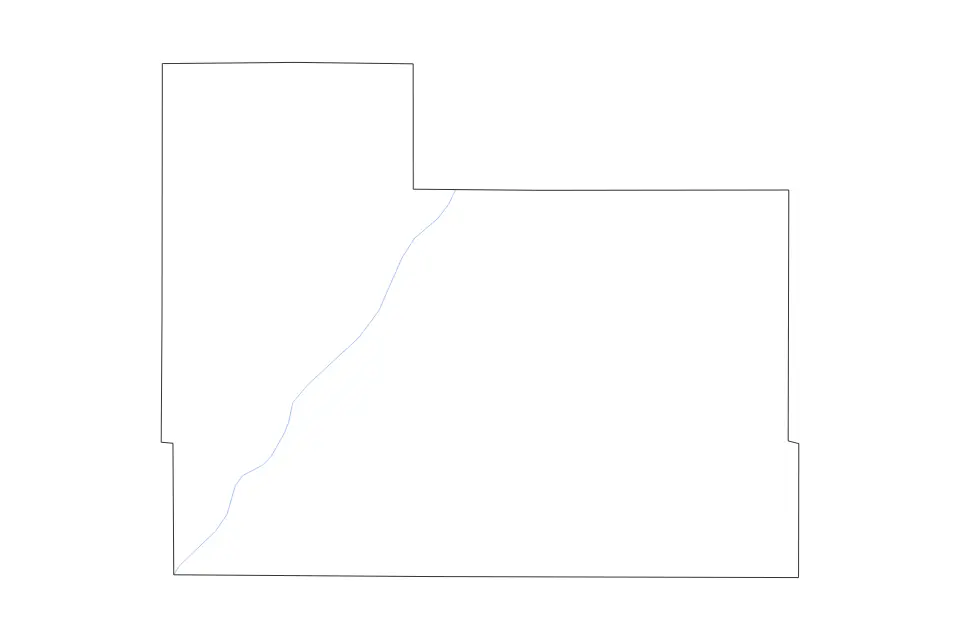 Outline map of Edwards County, Kansas with subdivision borders and rivers.