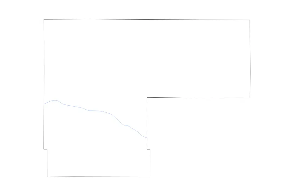 Mapa de Finney, Kansas de tipo contorno y ríos para América del Norte, con contorno y ríos con límites limpios.