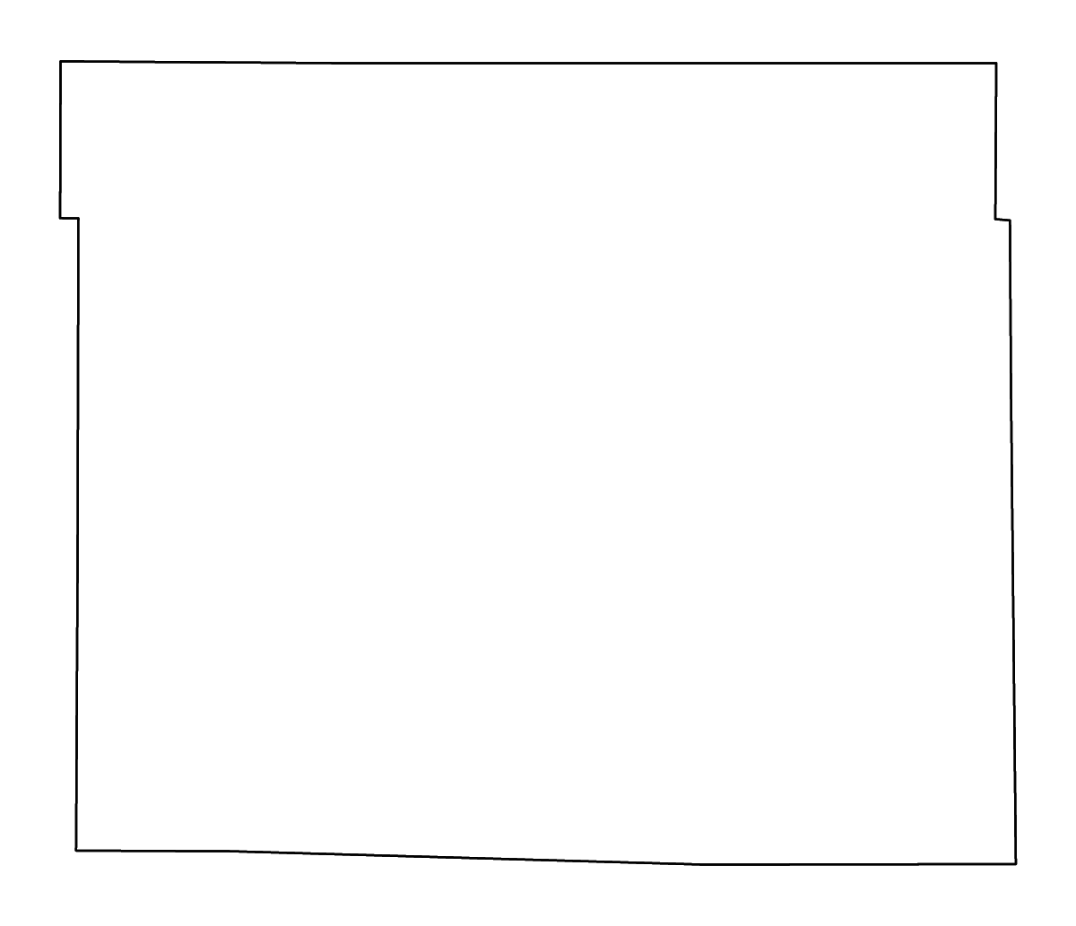 Carte de contour de Ford, Kansas avec rivières.
