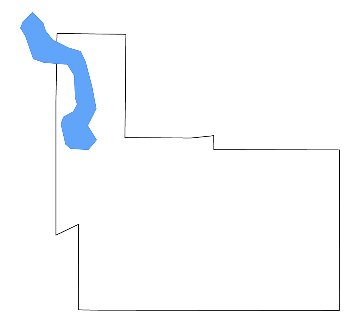 Carte de contour de Geary, Kansas avec lacs et rivières.