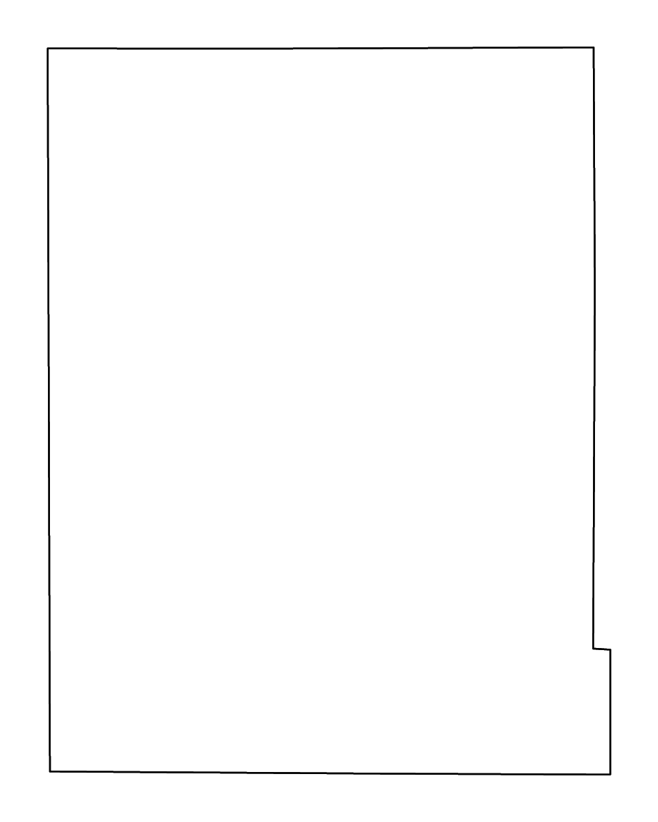 Outline map of Hamilton County, Kansas with rivers.