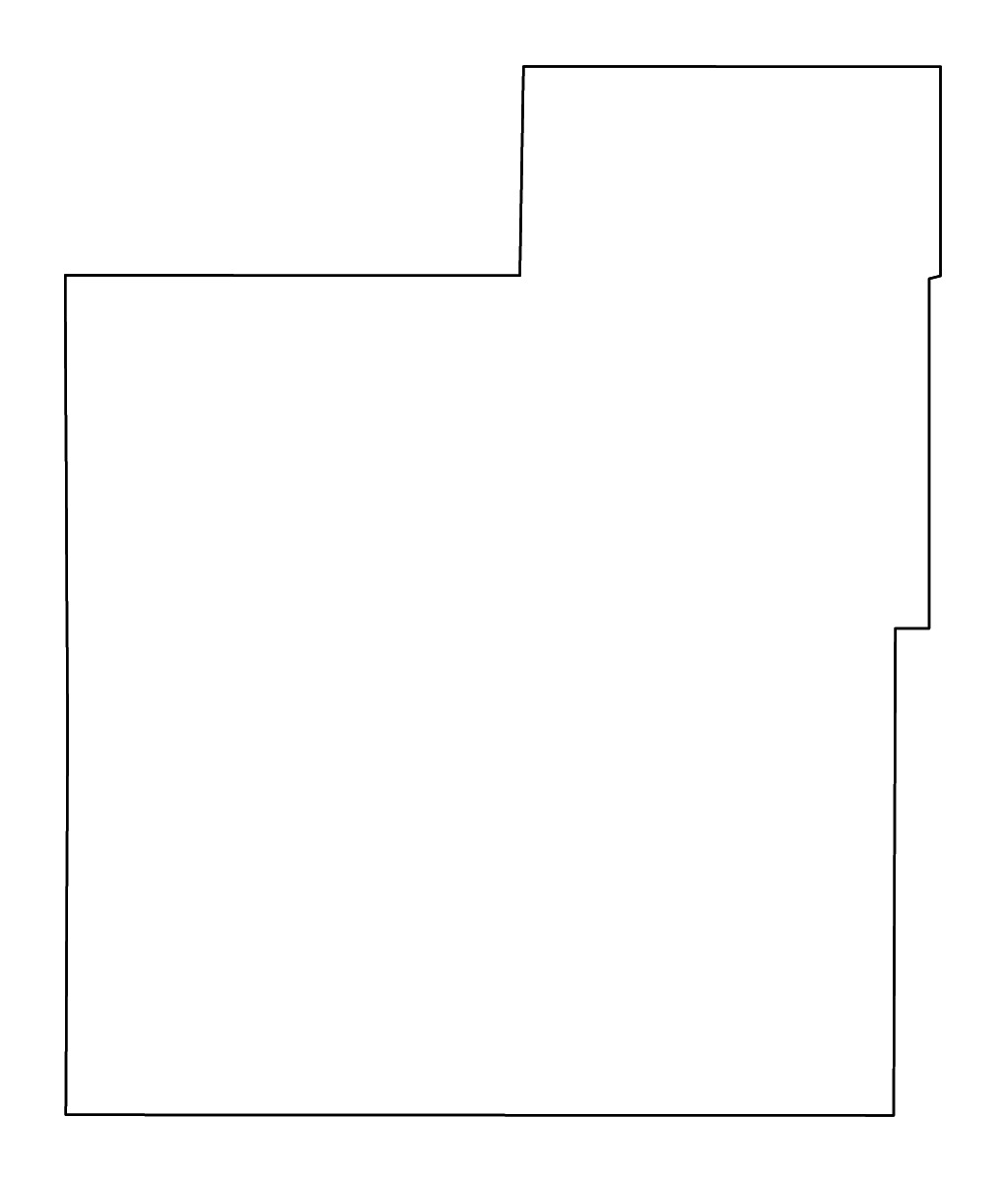 Mapa de contorno de Jackson, Kansas con ríos.