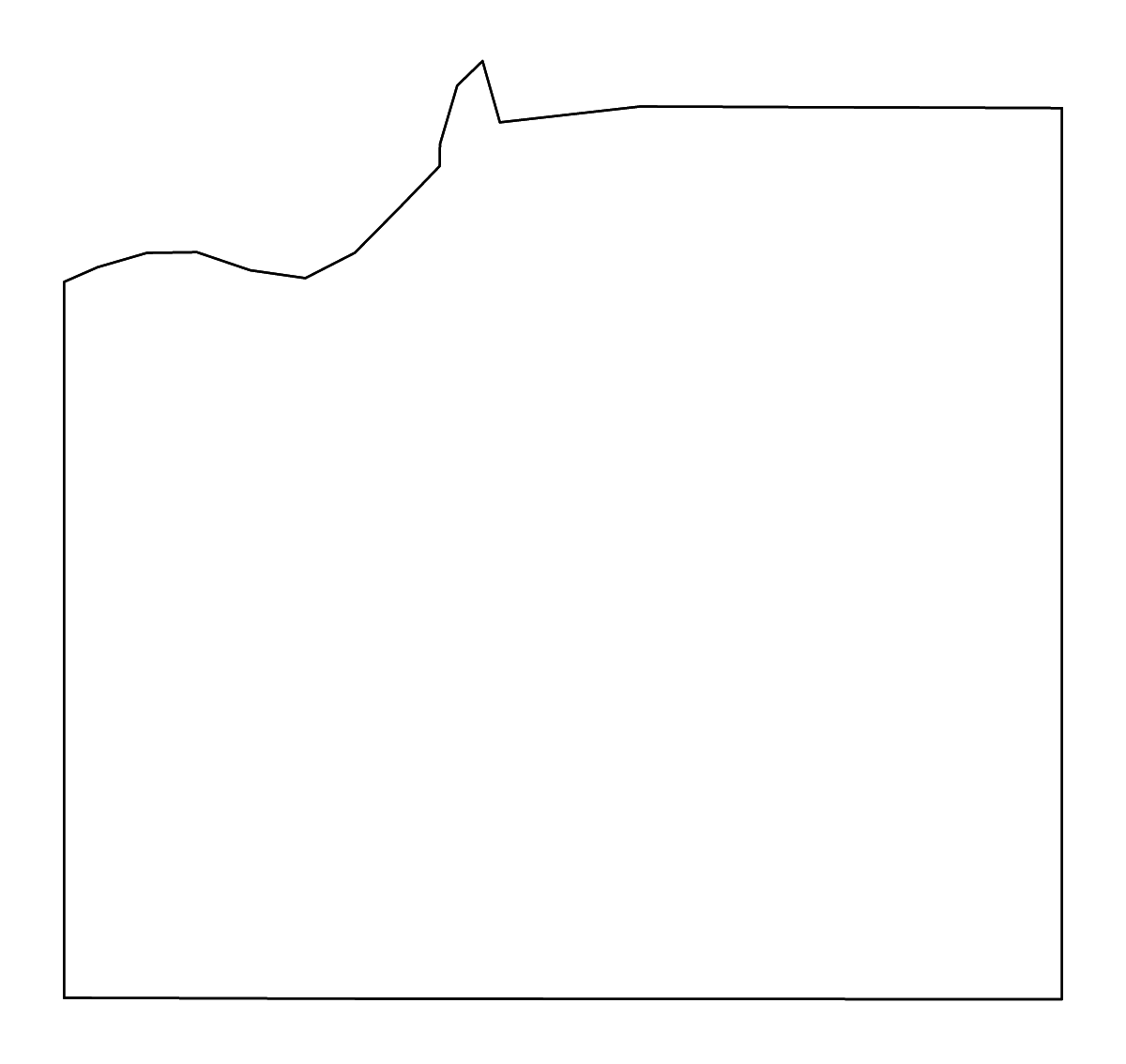 Carte de contour de Johnson, Kansas avec rivières.