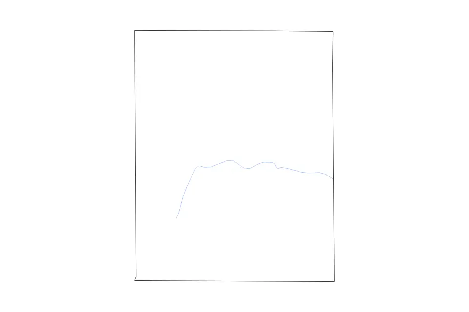 Outline map of Lane County, Kansas with subdivision borders and rivers.