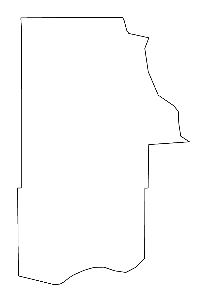 Carte de contour de Leavenworth, Kansas avec rivières.