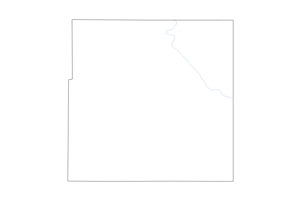 Carte de Linn, Kansas de type contour et rivières pour Amérique du Nord, montrant contour et rivières avec des limites nettes.