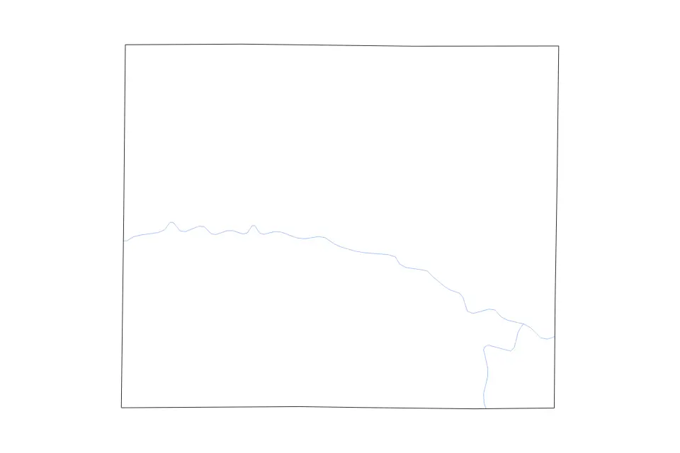 Carte de Logan, Kansas de type contour et rivières pour Amérique du Nord, montrant contour et rivières avec des limites nettes.