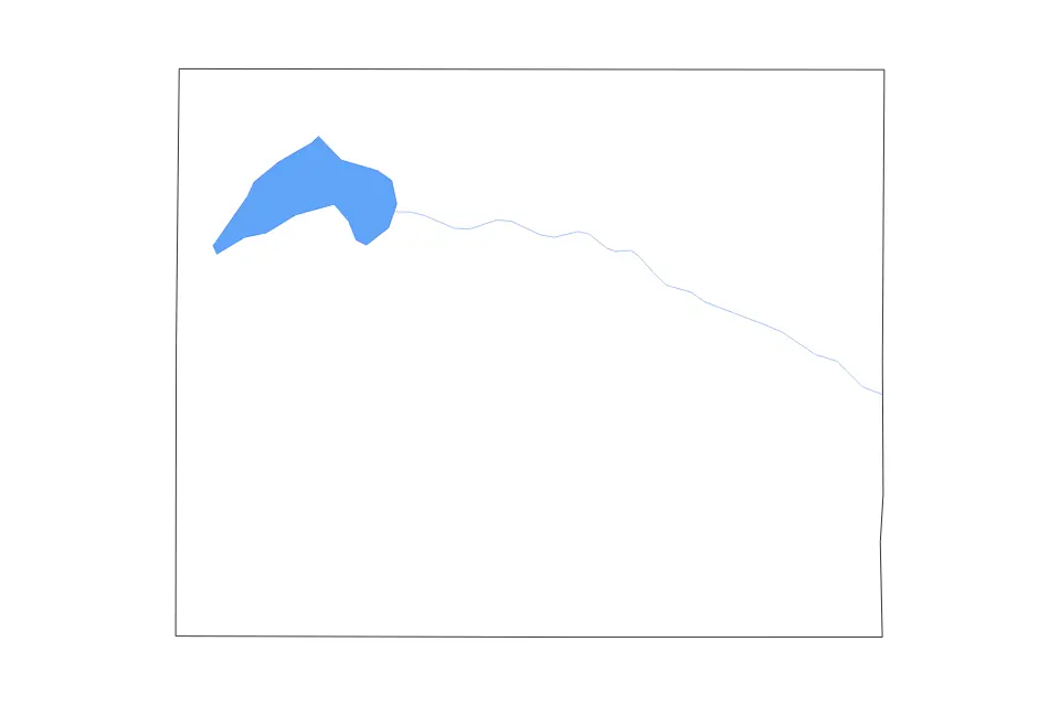 Mapa de Mitchell, Kansas de tipo contorno, lagos y ríos para América del Norte, con contorno, lagos y ríos con elementos de agua como Waconda Lake.