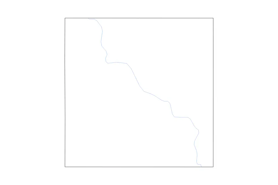 Outline map of Neosho County, Kansas with subdivision borders and rivers.