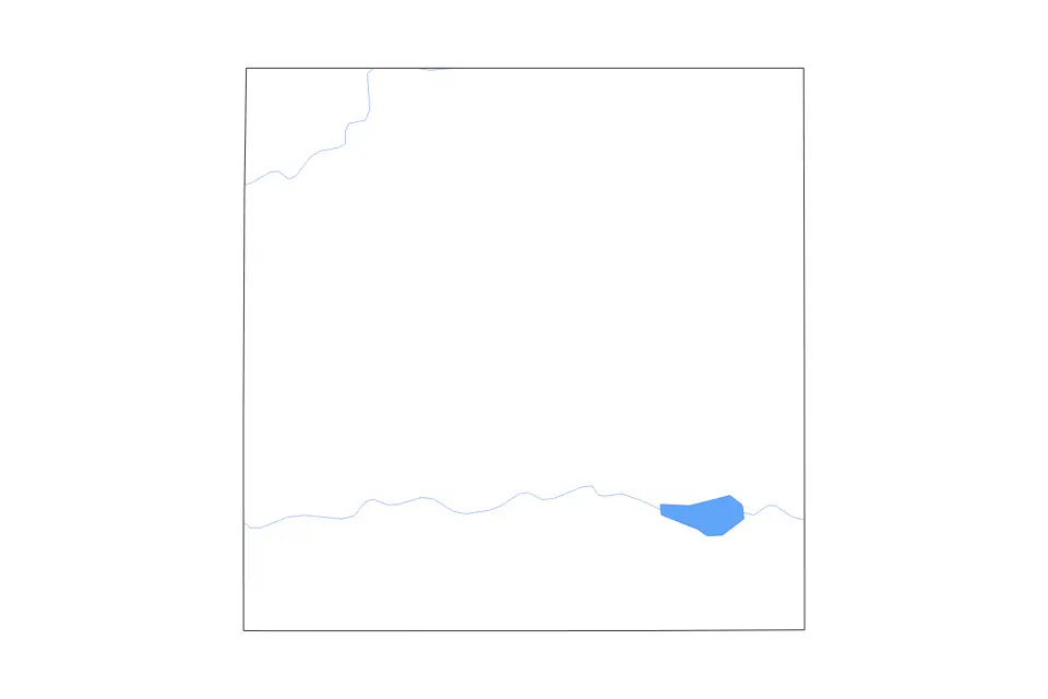 Outline map of Phillips County, Kansas with subdivision borders and major lakes and rivers.