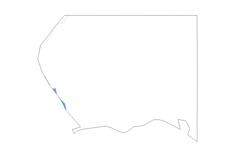 Mapa de Pottawatomie, Kansas de tipo contorno, lagos y ríos para América del Norte, con contorno, lagos y ríos con elementos de agua como Tuttle Creek Lake.