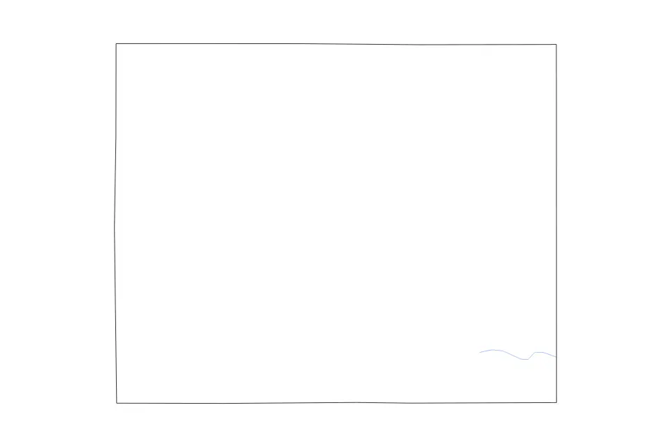 Outline map of Pratt County, Kansas with subdivision borders and rivers.