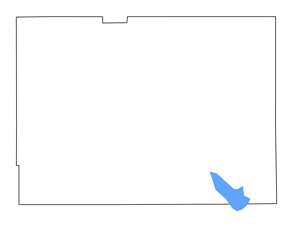 Carte de contour de Reno, Kansas avec lacs et rivières.