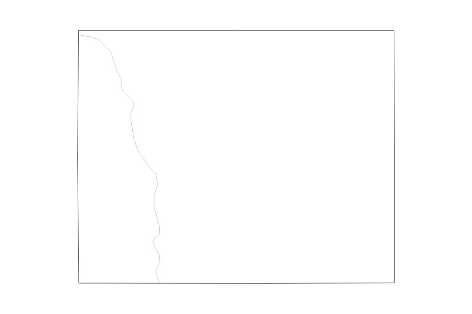 Outline map of Republic County, Kansas with subdivision borders and rivers.