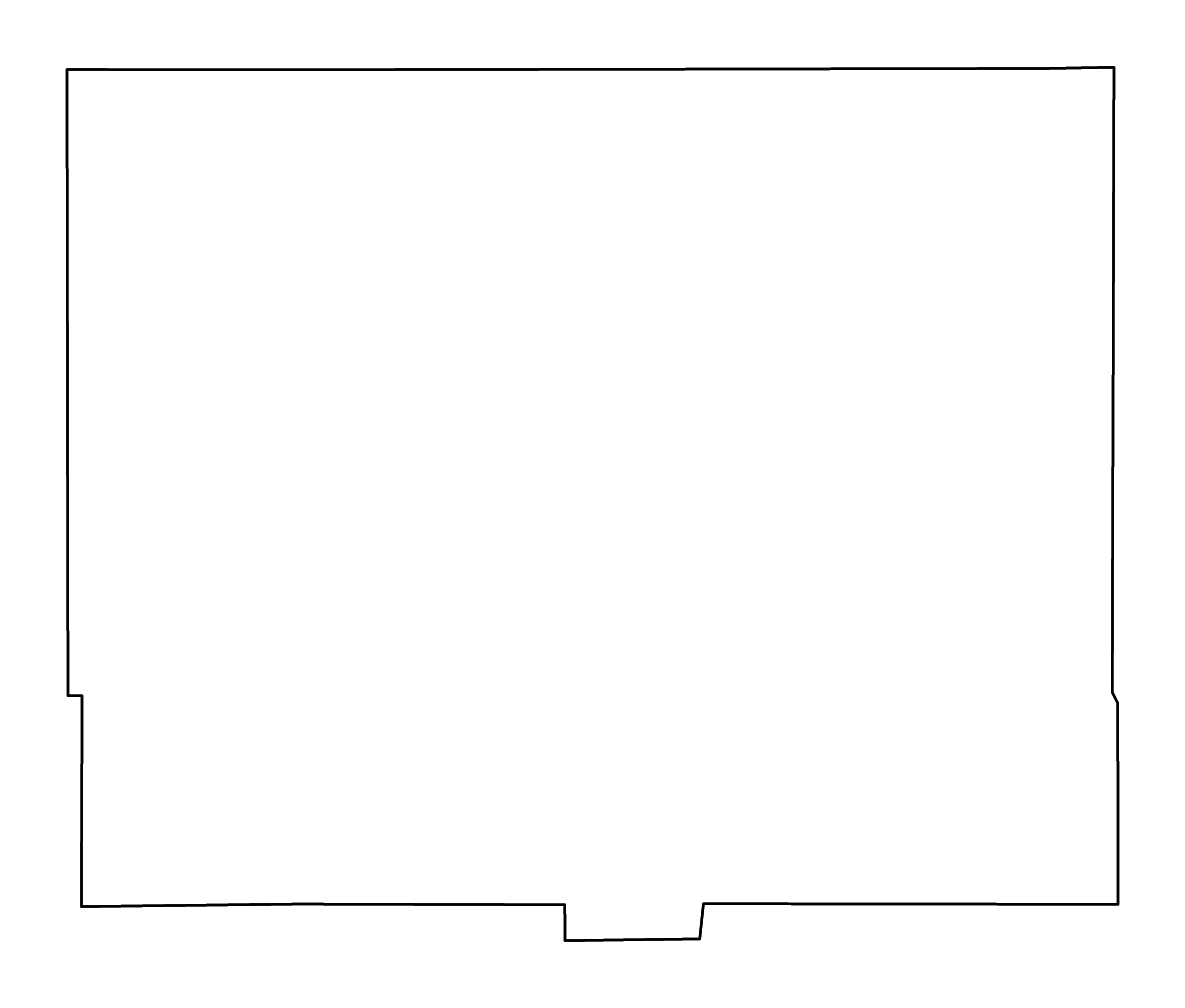 Carte de contour de Rice, Kansas avec rivières.