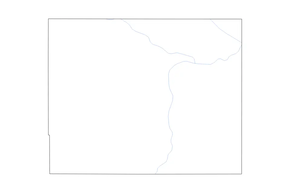 Carte de Saline, Kansas de type contour et rivières pour Amérique du Nord, montrant contour et rivières avec des limites nettes.