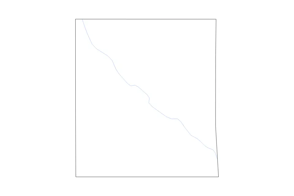 Carte de Seward, Kansas de type contour et rivières pour Amérique du Nord, montrant contour et rivières avec des limites nettes.