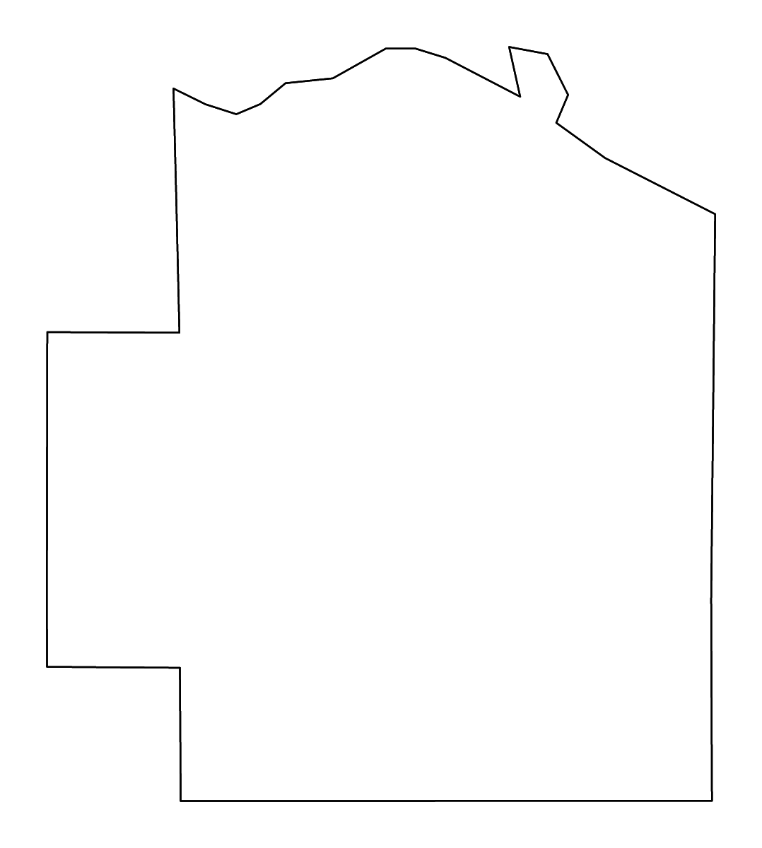 Mapa de contorno de Wabaunsee, Kansas con ríos.
