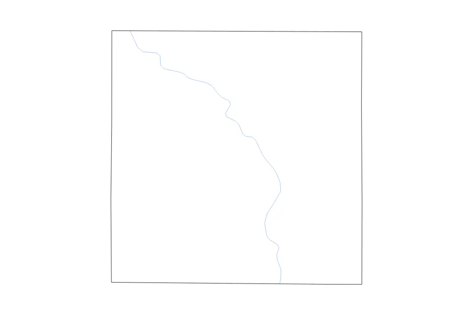 Carte de Wilson, Kansas de type contour et rivières pour Amérique du Nord, montrant contour et rivières avec des limites nettes.