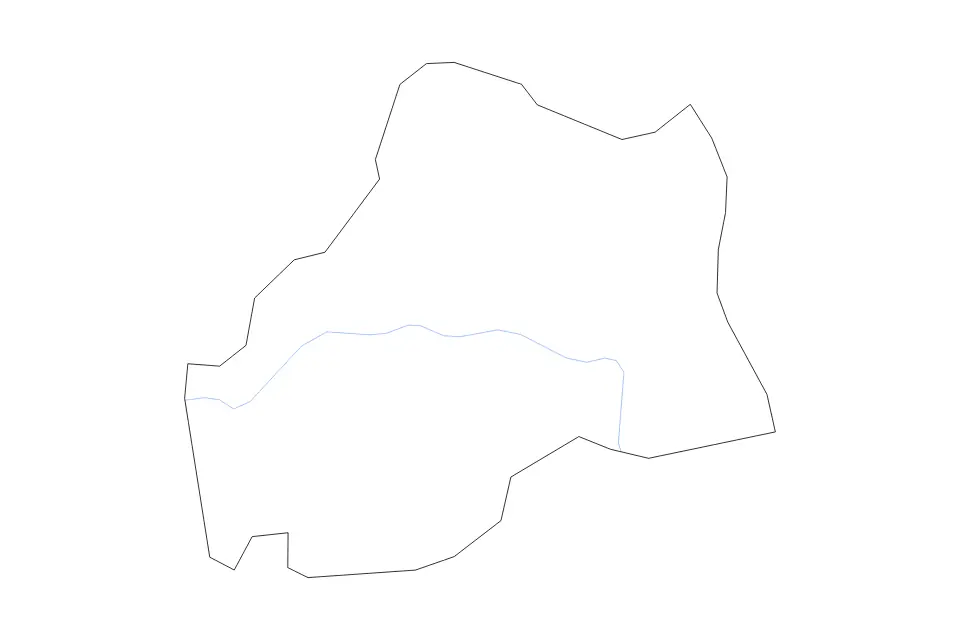 Mapa de Anderson, Kentucky de tipo contorno y ríos para América del Norte, con contorno y ríos con límites limpios.