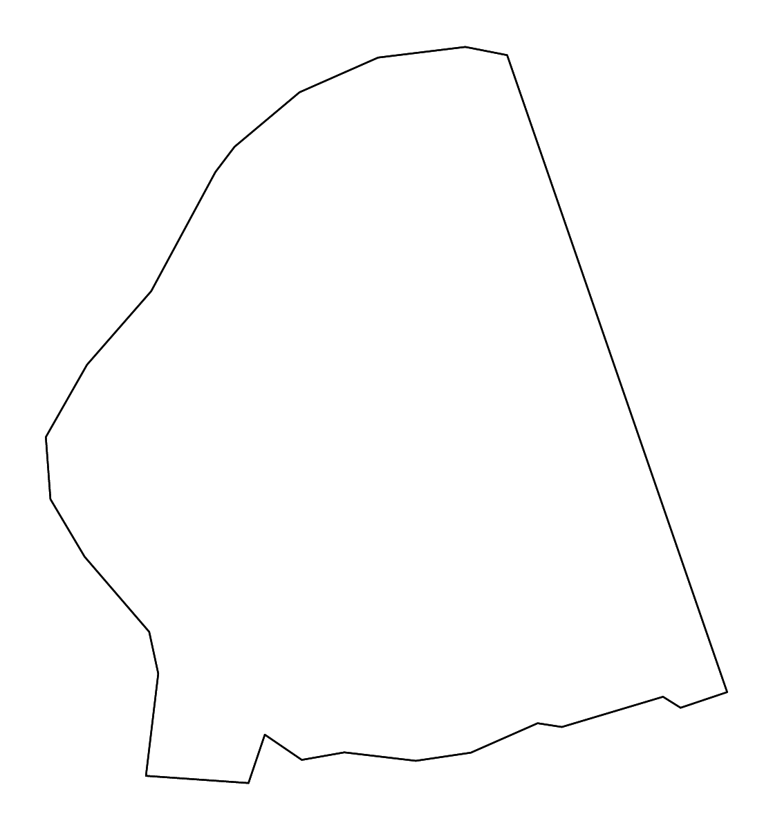 Mapa de contorno de Ballard, Kentucky con ríos.