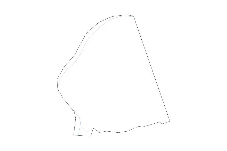 Mapa de Ballard, Kentucky de tipo contorno y ríos para América del Norte, con contorno y ríos con límites limpios.