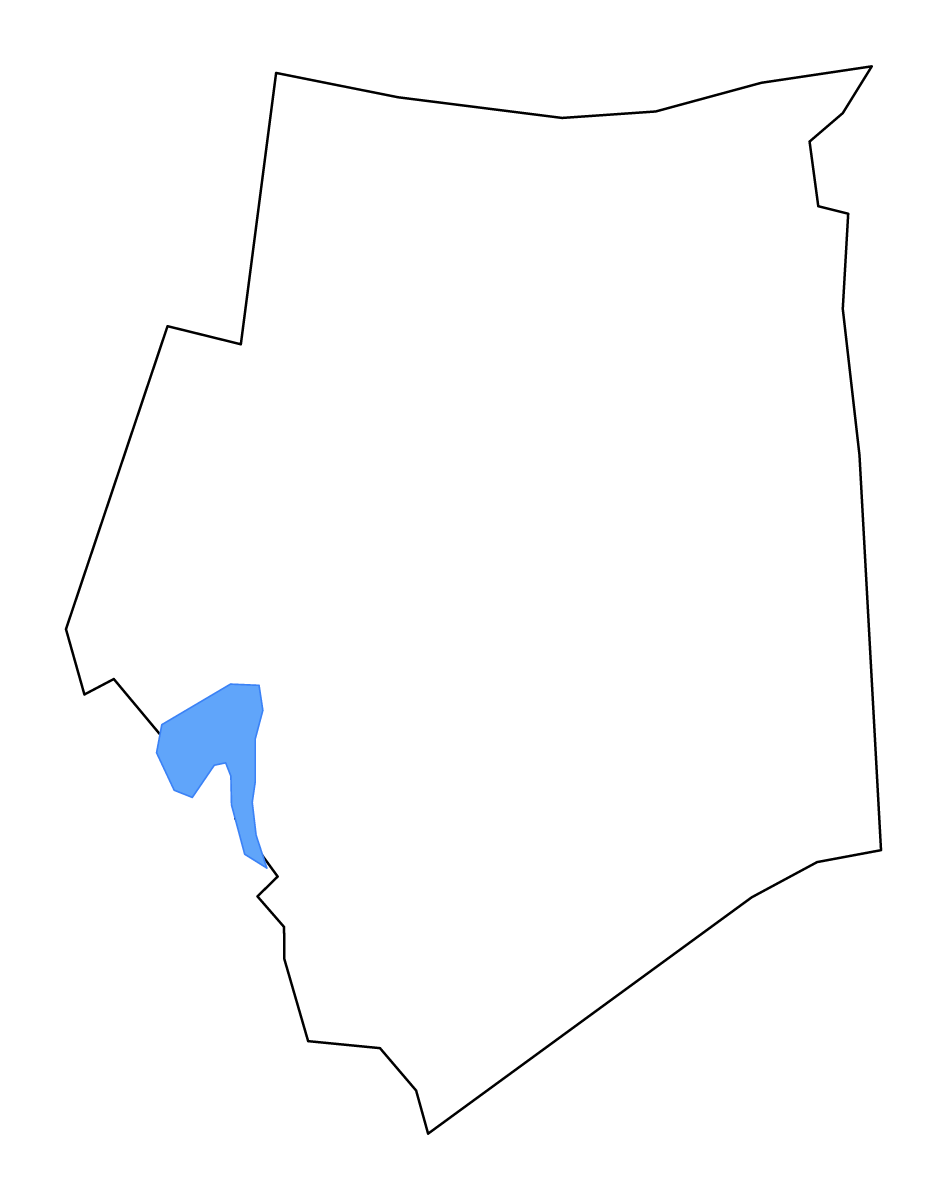 Mapa de contorno de Barren, Kentucky con lagos.