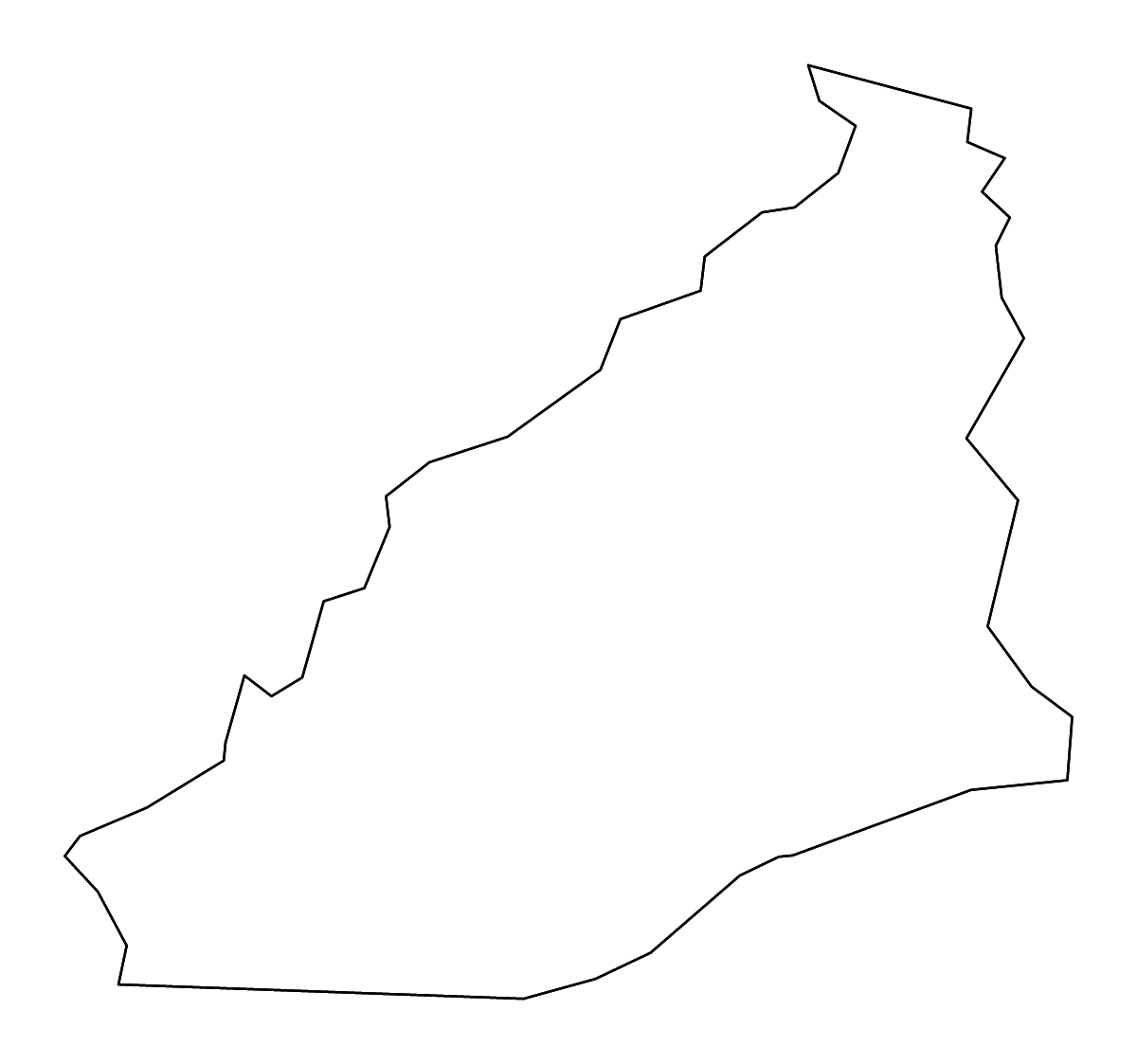 Carte de contour de Bell, Kentucky avec rivières.