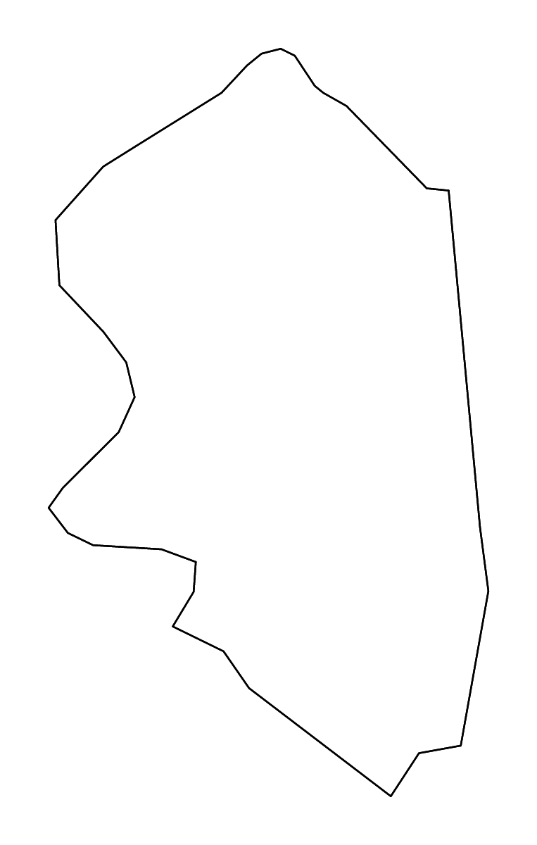 Outline map of Boone County, Kentucky with rivers.