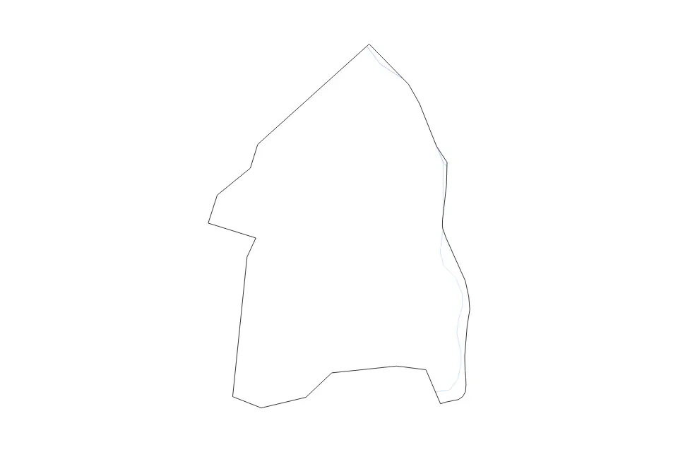 Outline map of Boyd County, Kentucky with subdivision borders and rivers.