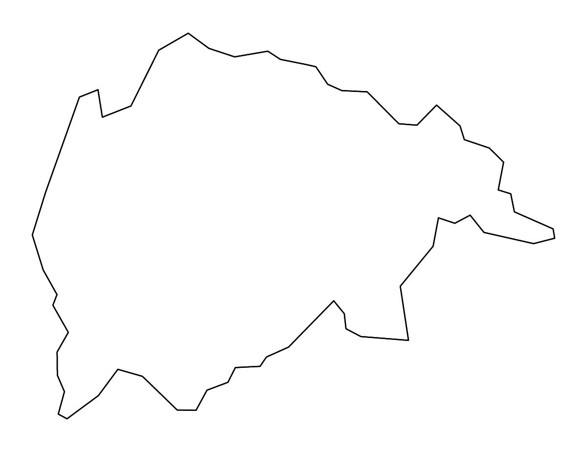 Mapa de contorno de Breathitt, Kentucky con ríos.
