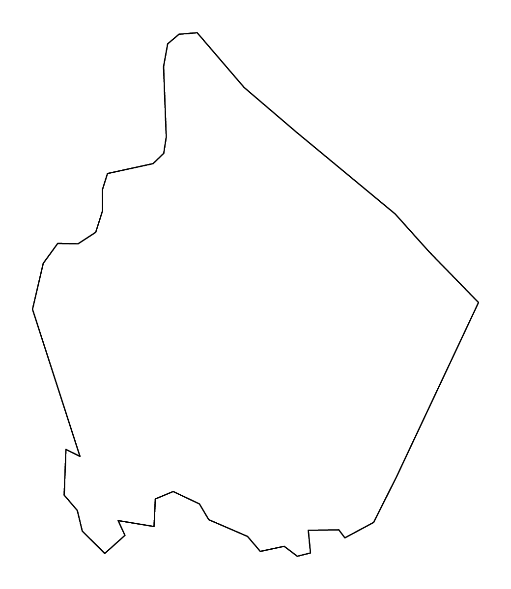 Mapa de contorno de Breckinridge, Kentucky con ríos.