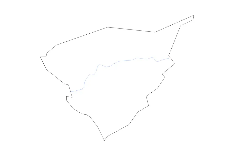 Mapa de Bullitt, Kentucky de tipo contorno y ríos para América del Norte, con contorno y ríos con límites limpios.