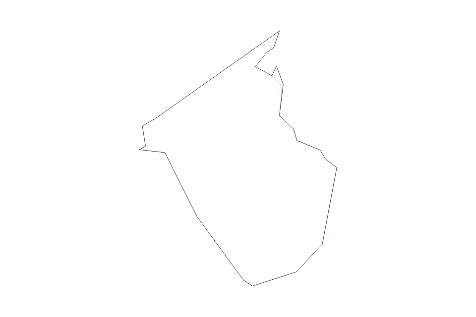 Mapa de Caldwell, Kentucky de tipo contorno y ríos para América del Norte, con contorno y ríos con límites limpios.