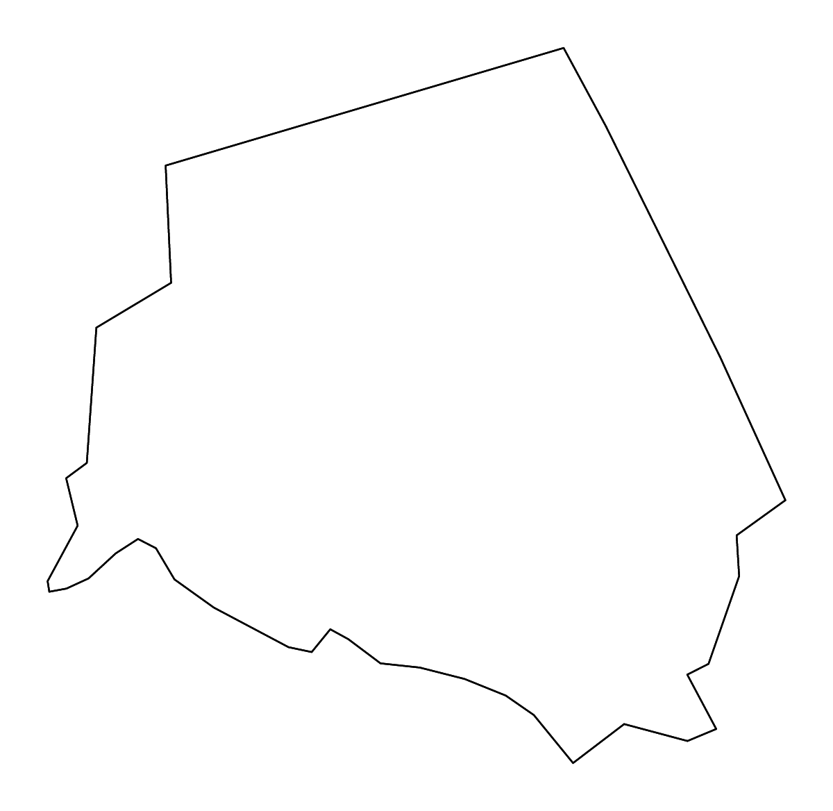 Mapa de contorno de Clark, Kentucky con ríos.