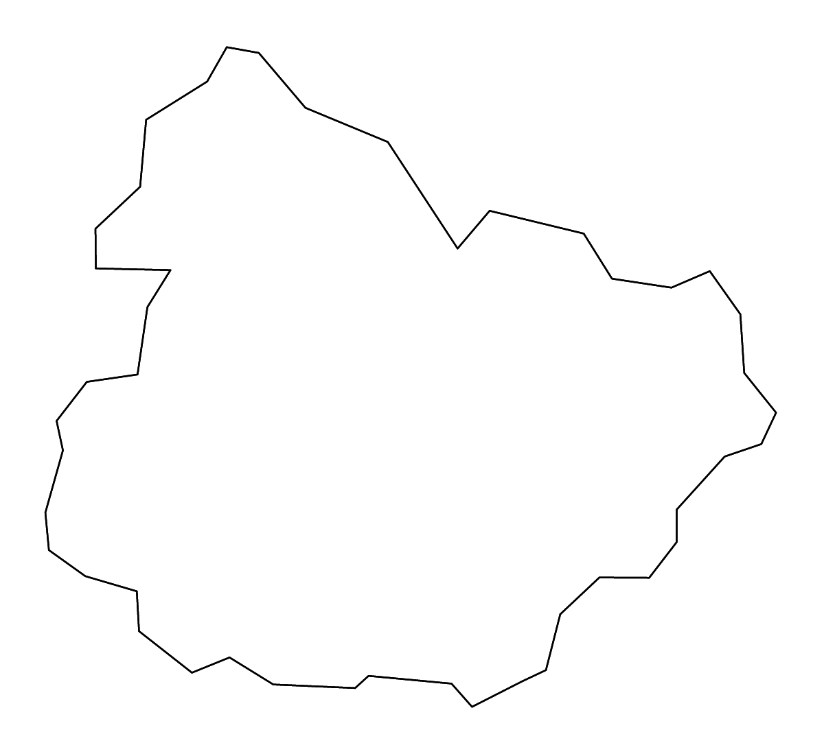 Carte de contour de Elliott, Kentucky avec rivières.