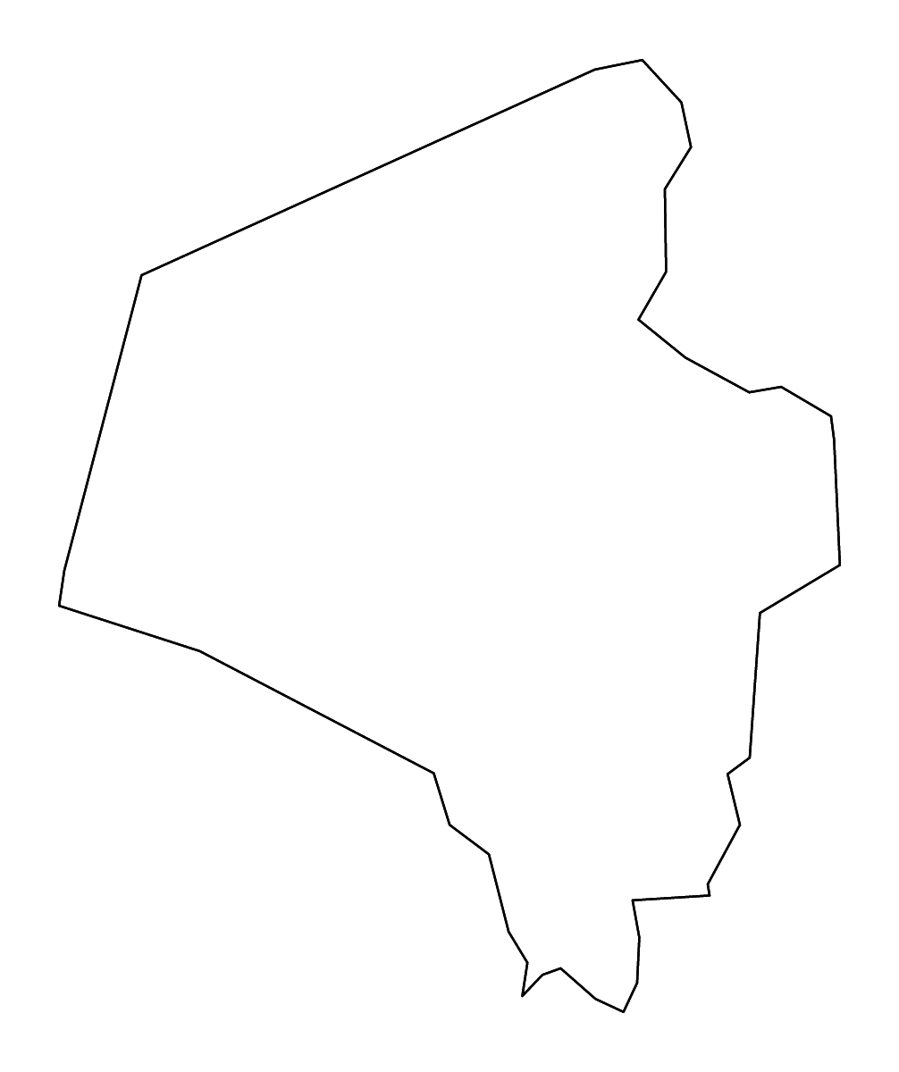 Mapa de contorno de Fayette, Kentucky con ríos.