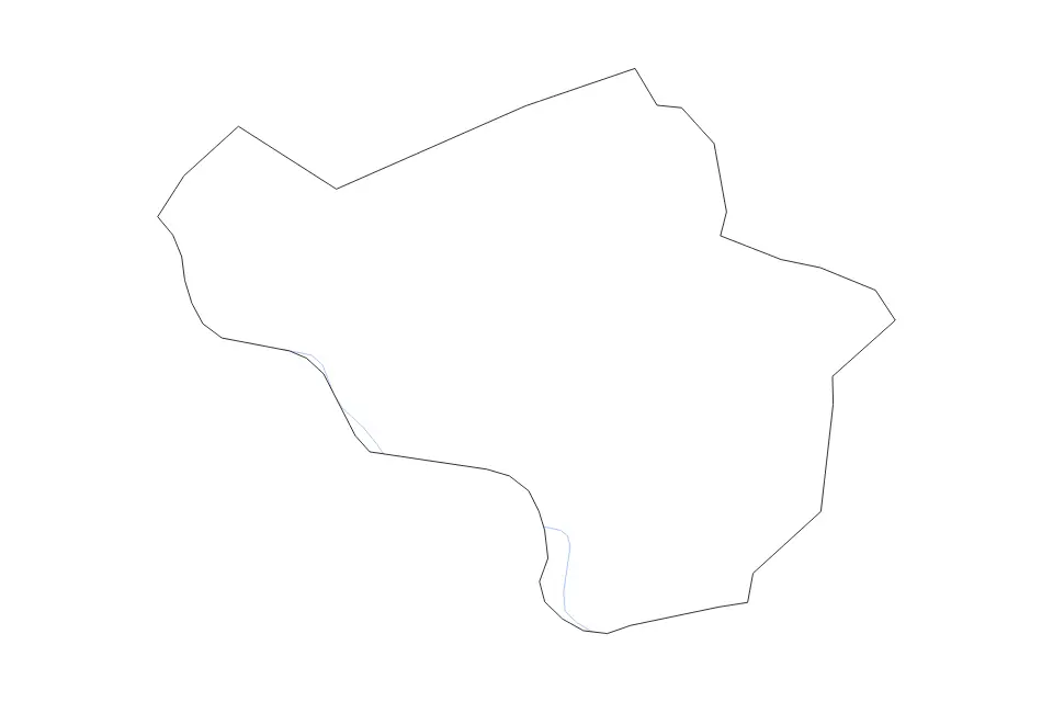 Outline map of Fleming County, Kentucky with subdivision borders and rivers.