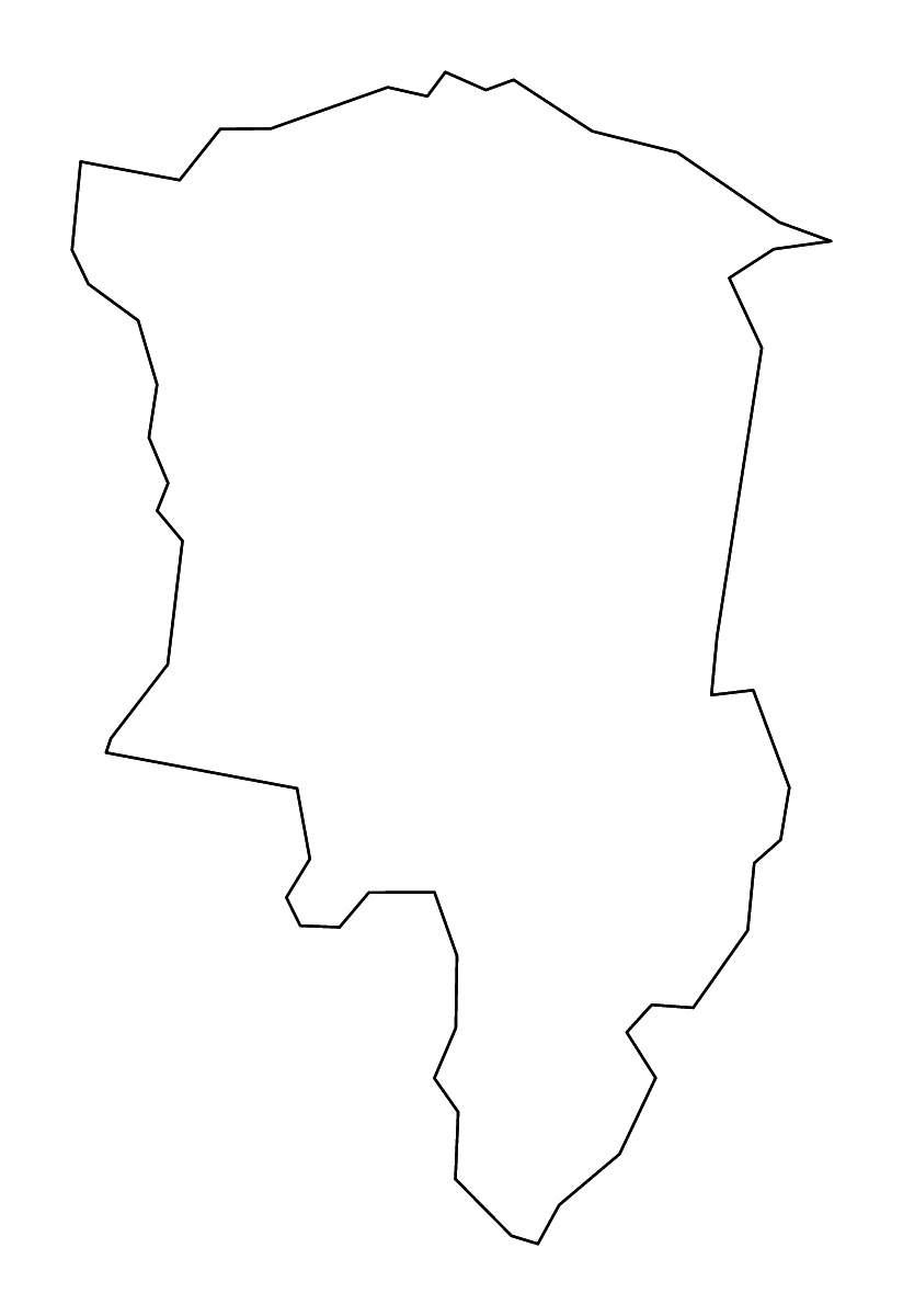 Mapa de contorno de Floyd, Kentucky con ríos.